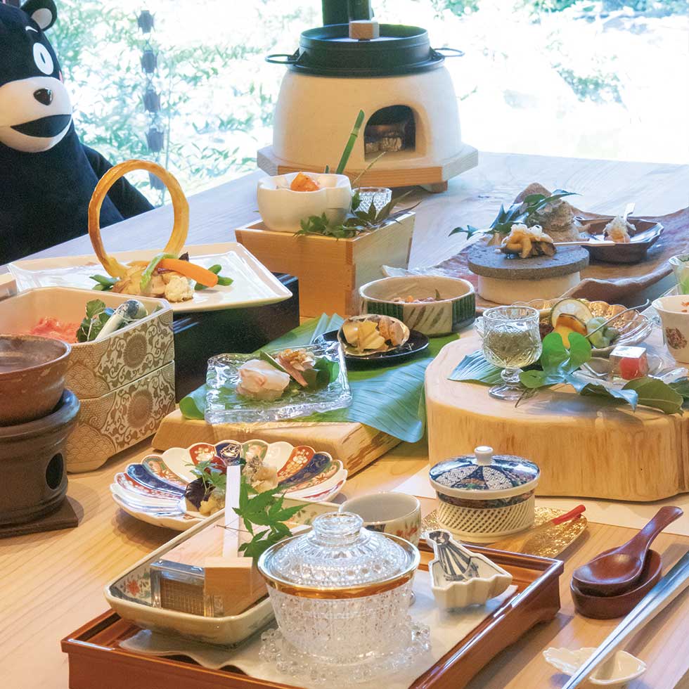 6-和×フレンチの創作コース、九州山海の恵みをひと皿に